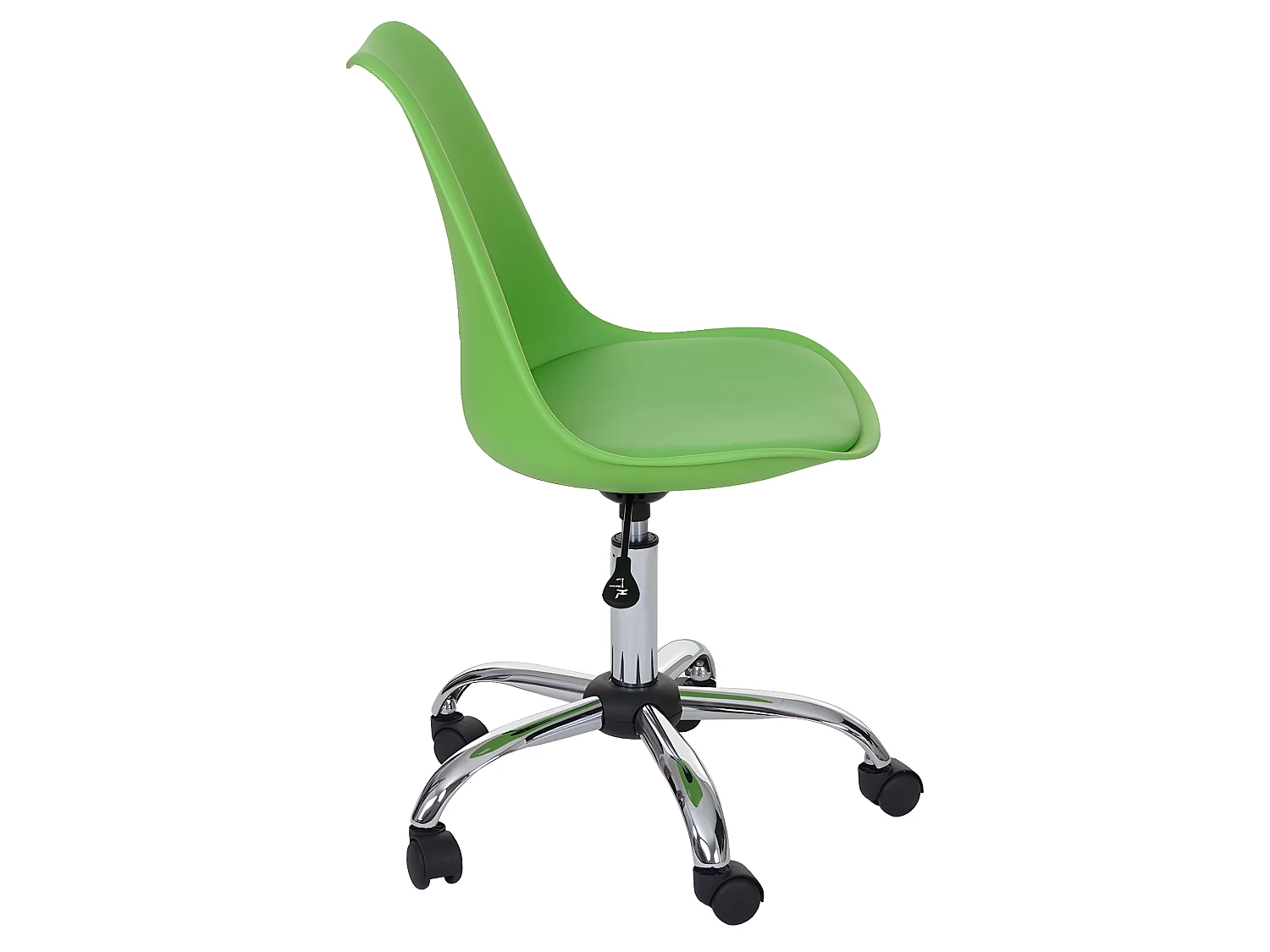Chaise pivotante MCW-B15,  similicuir, vert