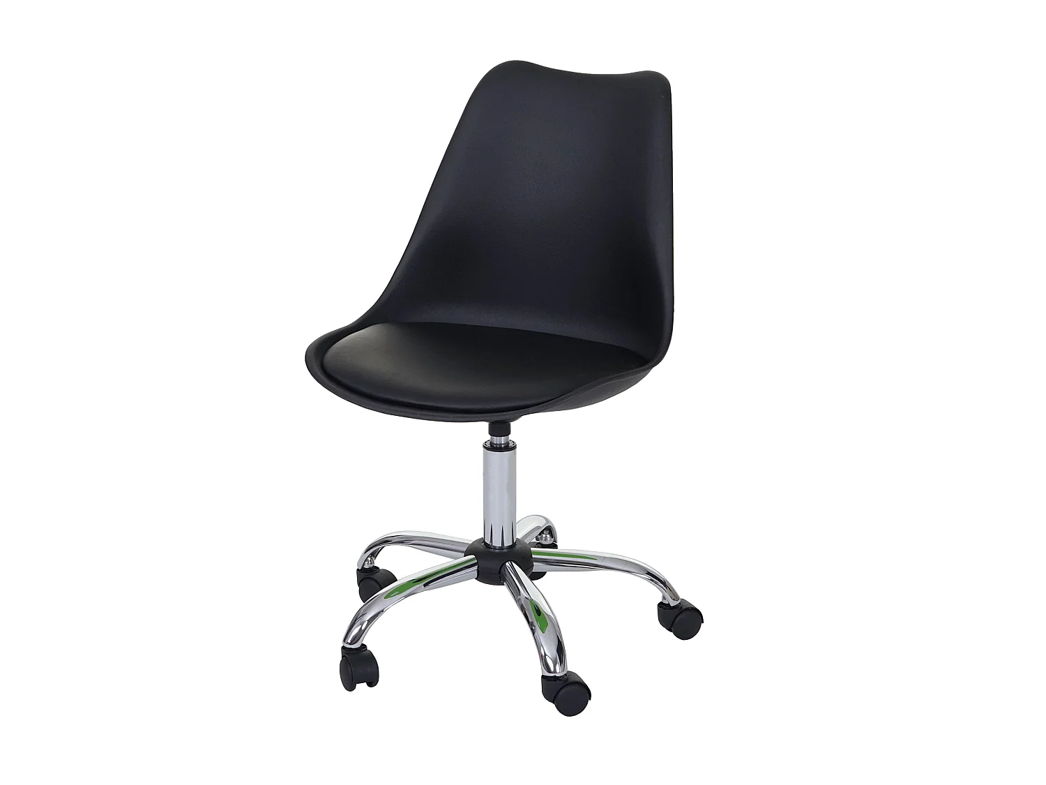 Draaistoel MCW-B15,  kunstleer, zwart