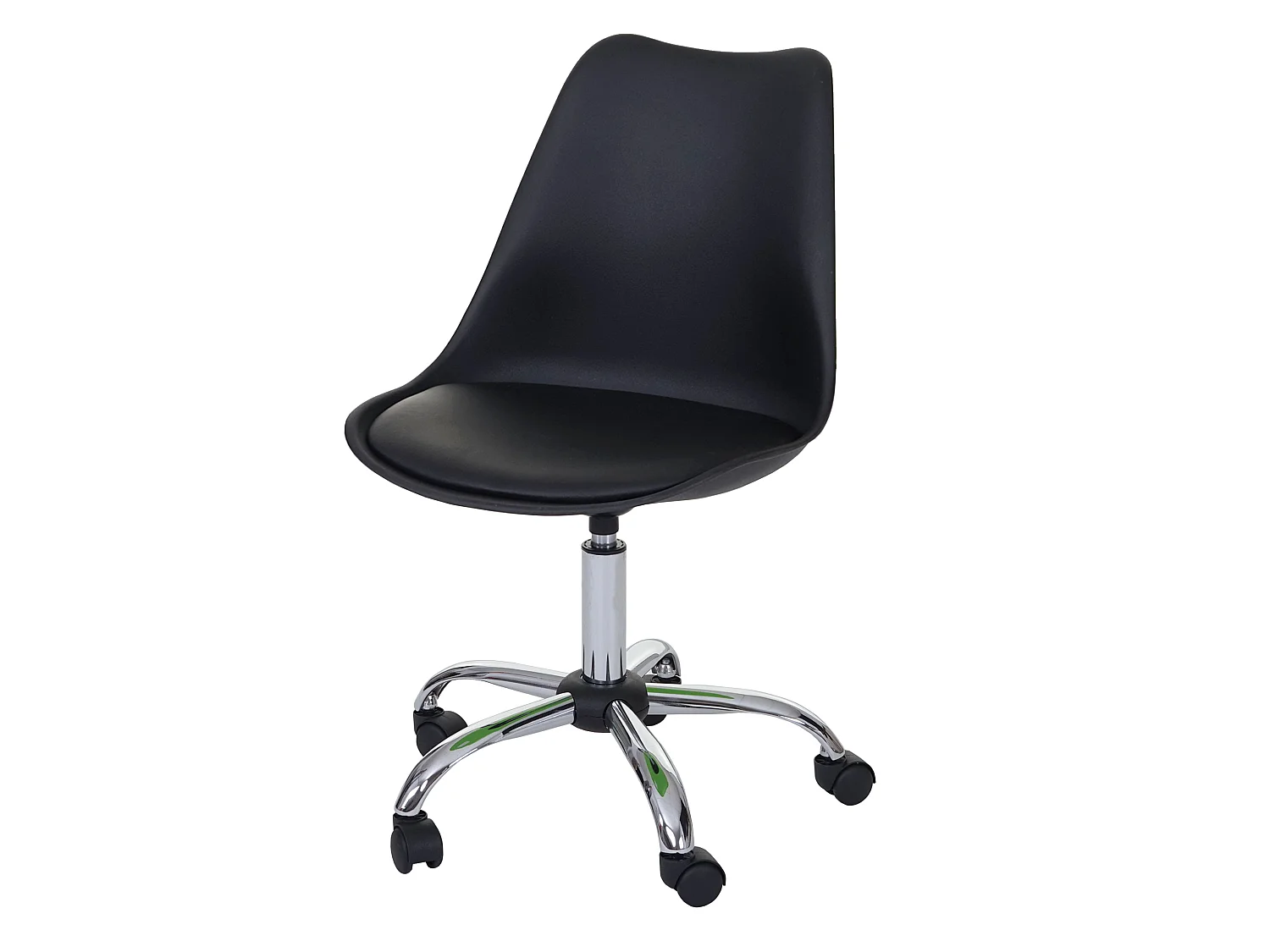 Sedia ufficio Malmoe MCW-T501 plastica ecopelle 54x49x83-96cm nero