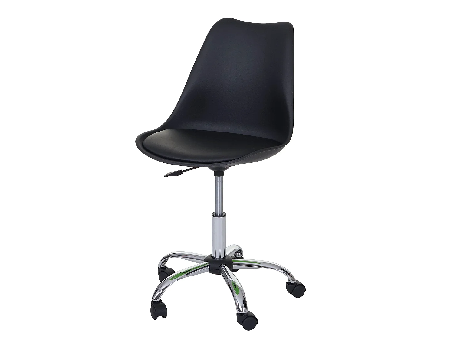 Sedia ufficio Malmoe MCW-T501 plastica ecopelle 54x49x83-96cm nero