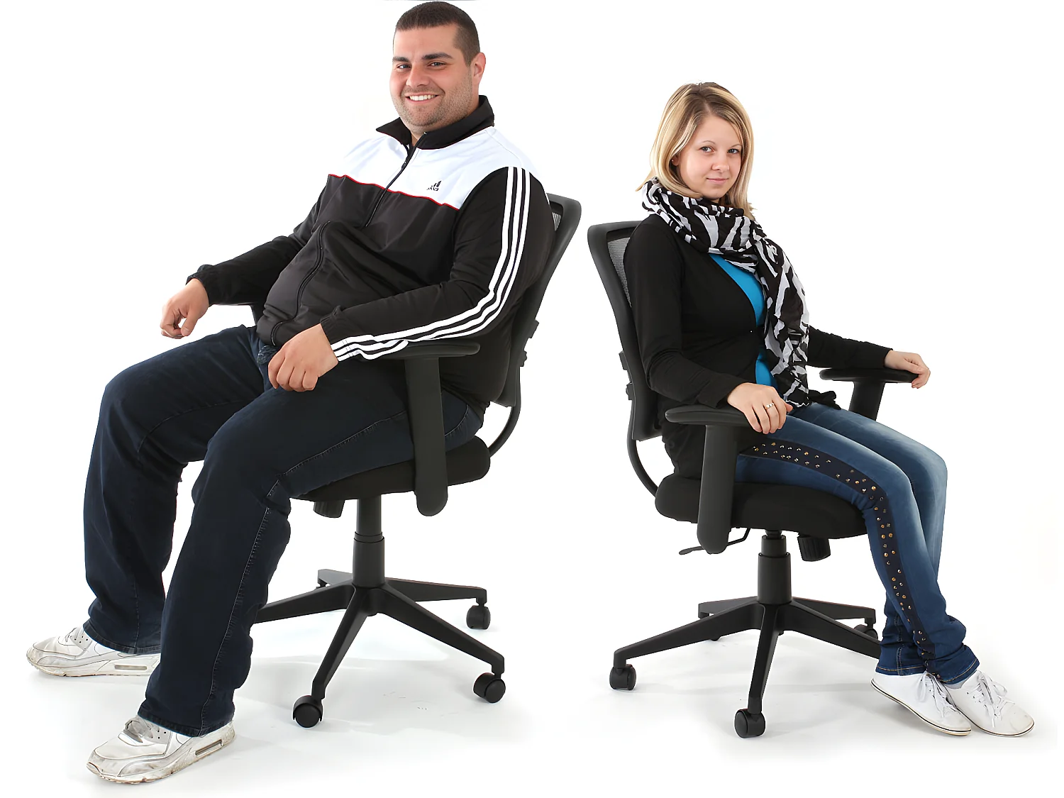 Chaise de bureau professionnelle Chicago en similicuir,  vert, sans accoudoirs