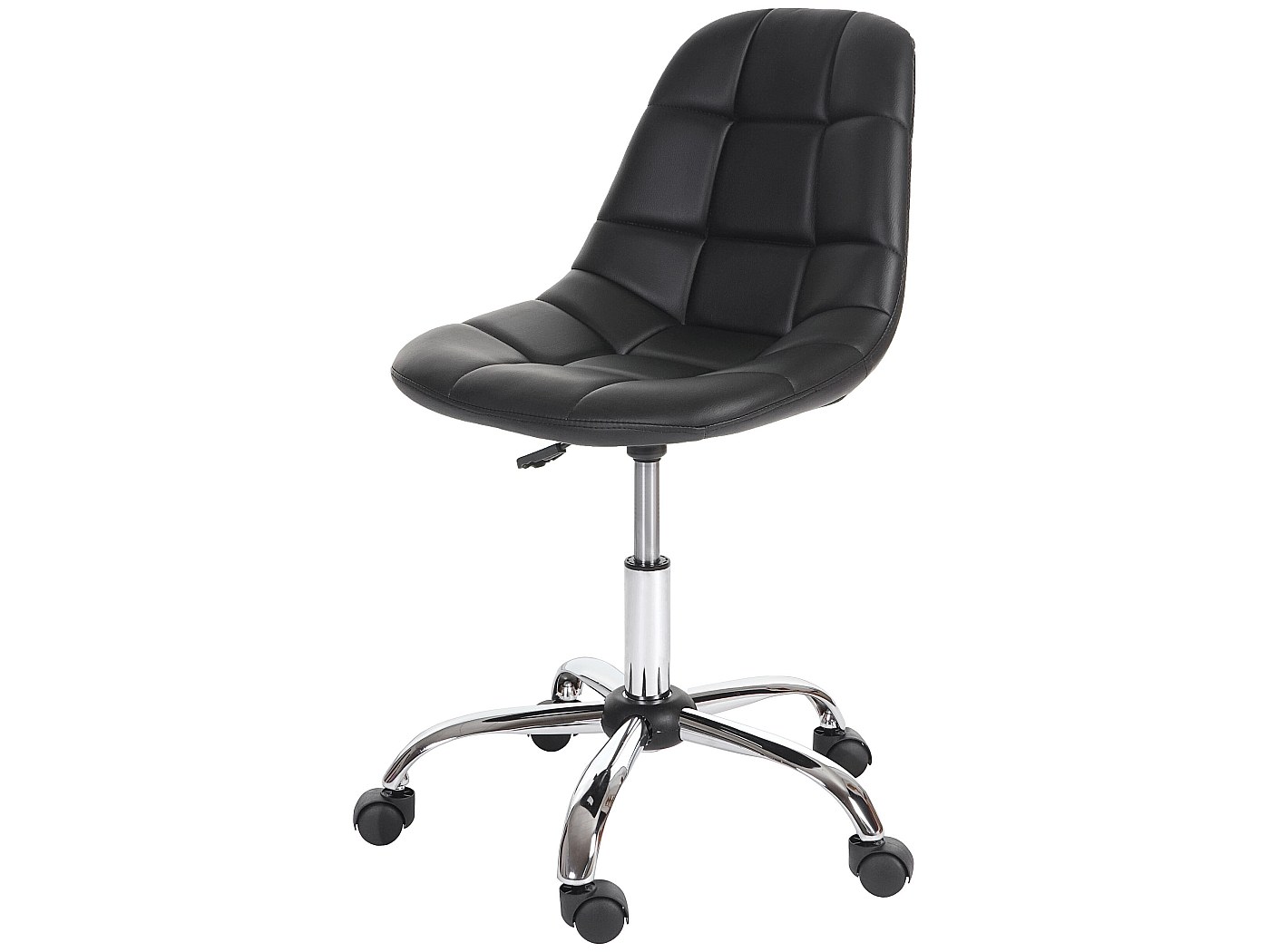 Sgabello da bar moderno con gambe in acciaio cromato colore nero