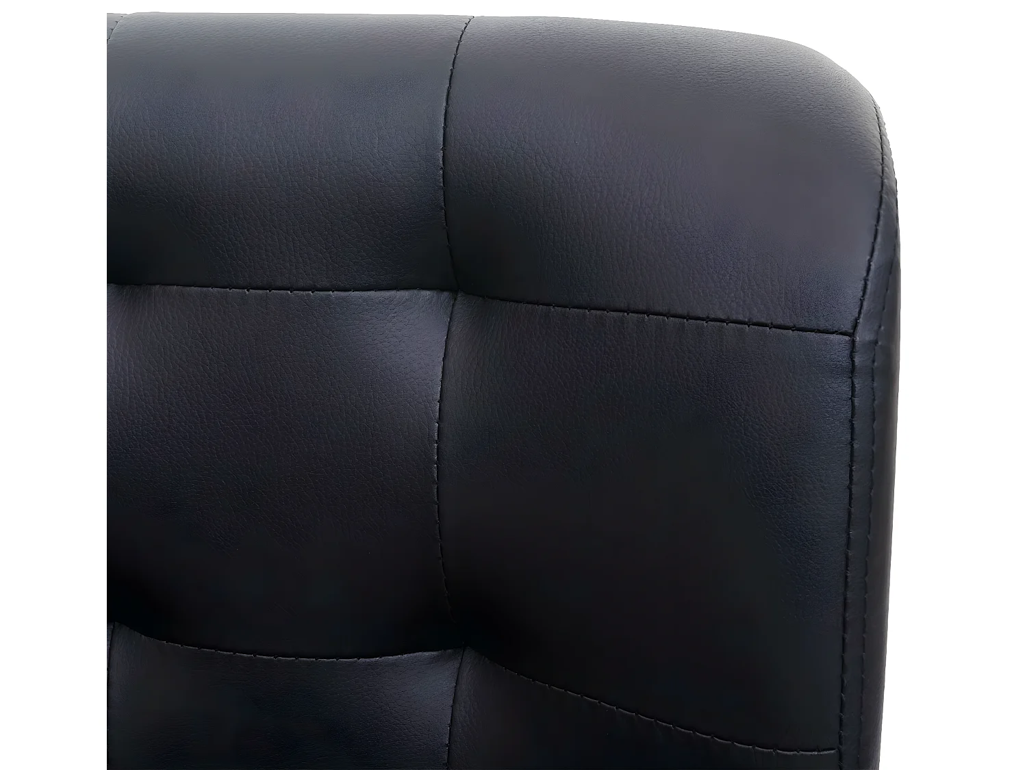 Bürostuhl MCW-H42, Kunstleder schwarz, Chromfuß