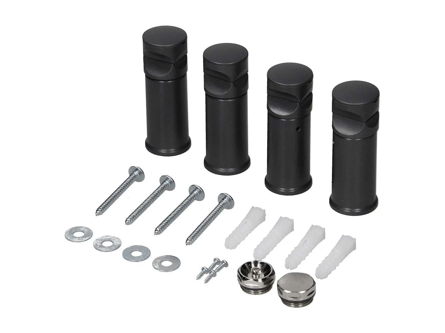 Portasciugamani Sahara, 500 x 800 mm, antracite, curvo con attacco laterale