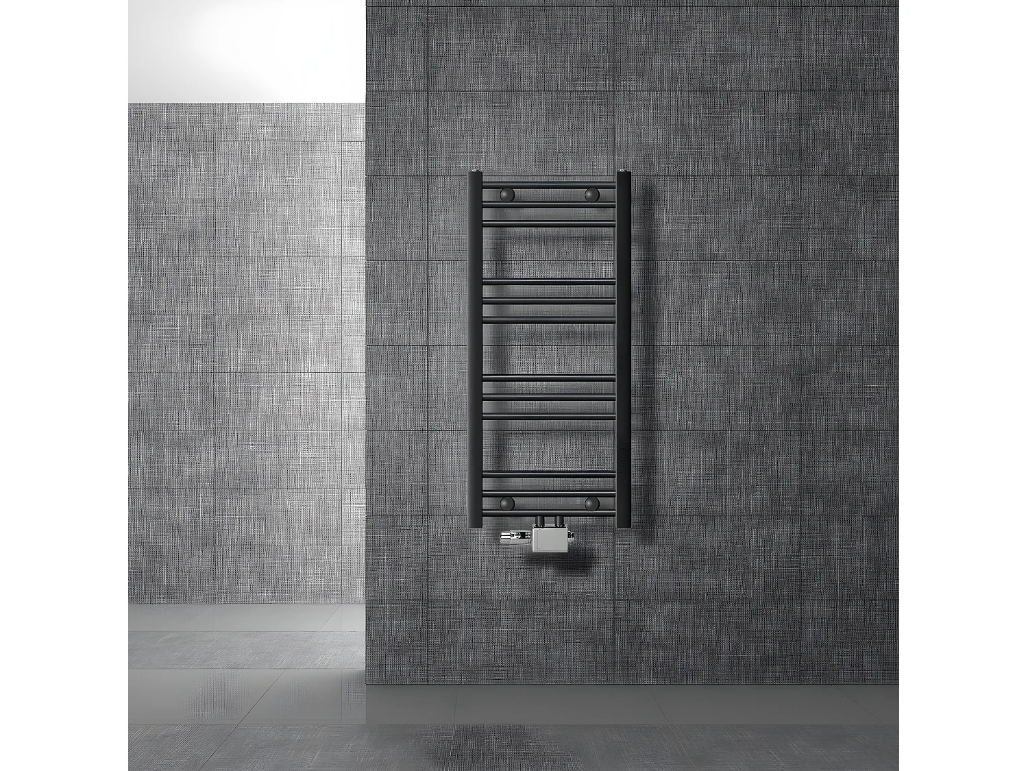 ECD Germany radiateur de salle de bain raccordement central 400x800 mm anthracite