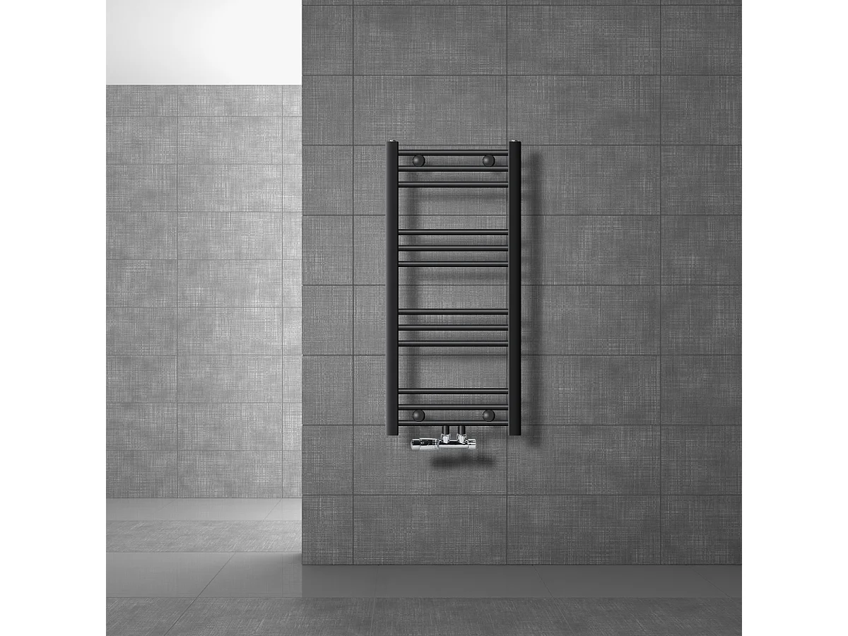 Radiatore di design Sahara non elettrico, 400 x 800 mm, antracite, attacco centrale