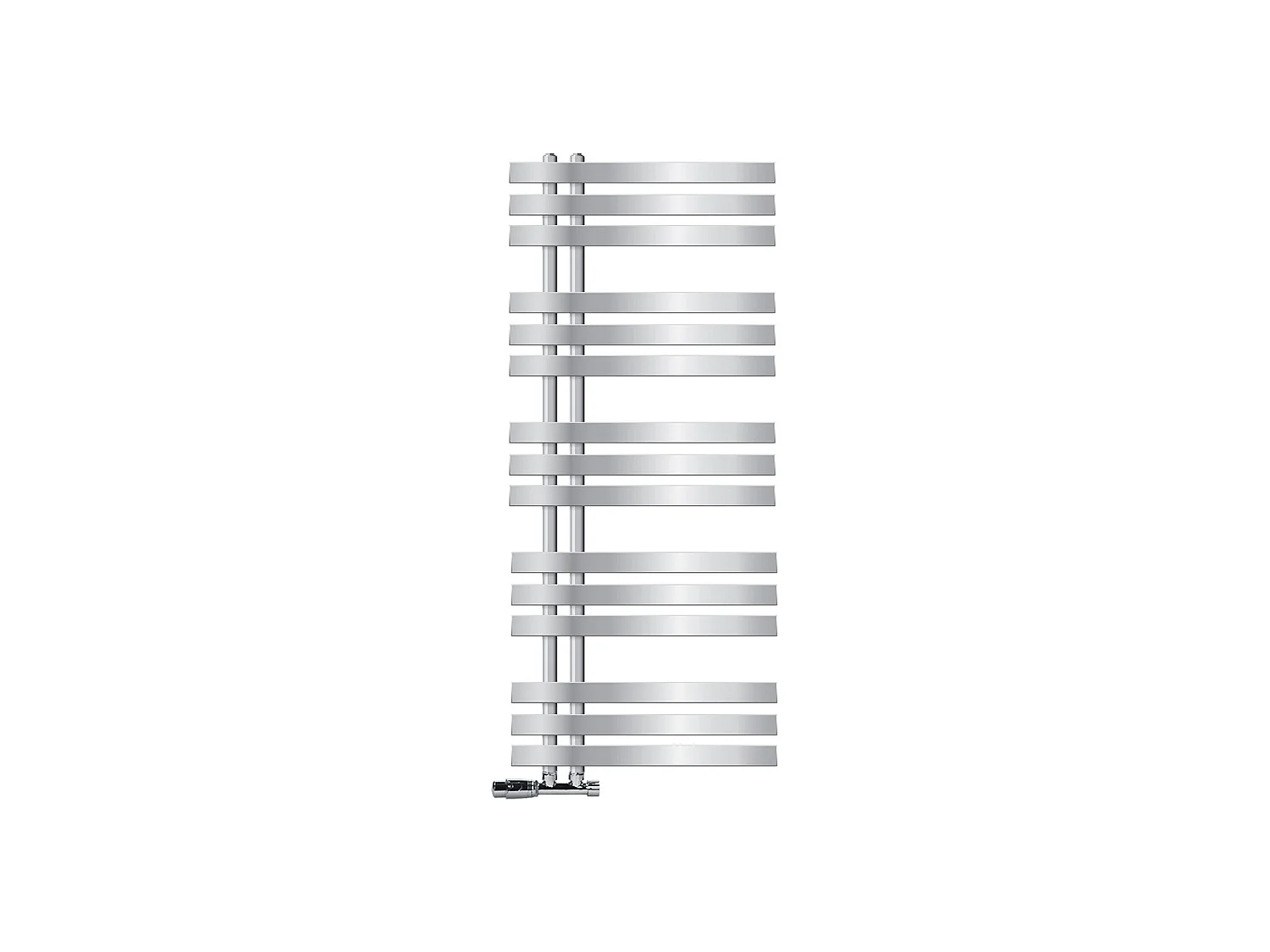 Radiateur De Salle De Bain Ecd Germany Iron Em Chrome 500 X 1200 Mm Sèche-serviettes Double Valve H Droite Pour Radiateur De Salle De Bain
