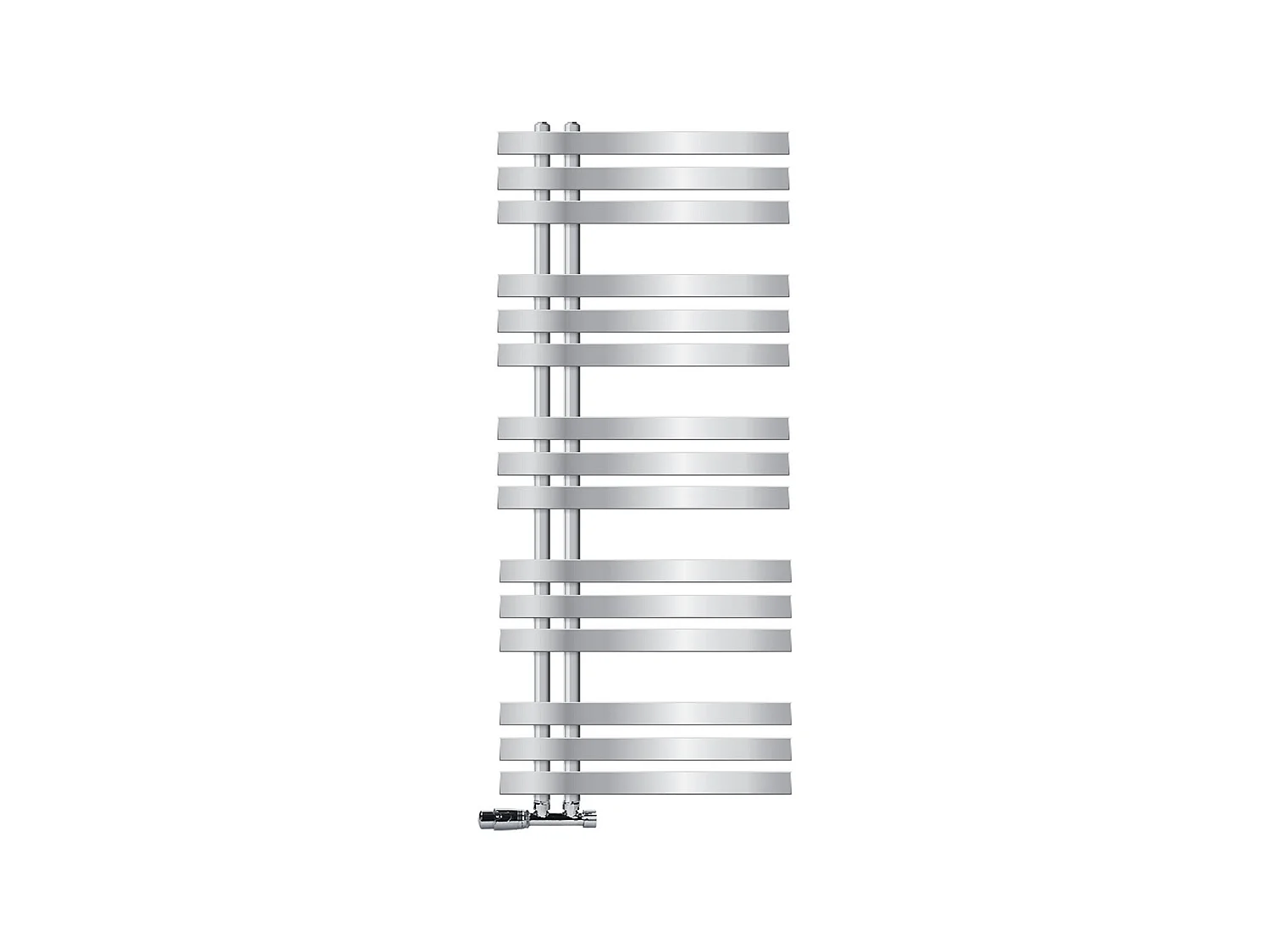 Radiateur De Salle De Bain Ecd Germany Iron Em Chrome 500 X 1200 Mm Sèche-serviettes Double Valve H Droite Pour Radiateur De Salle De Bain