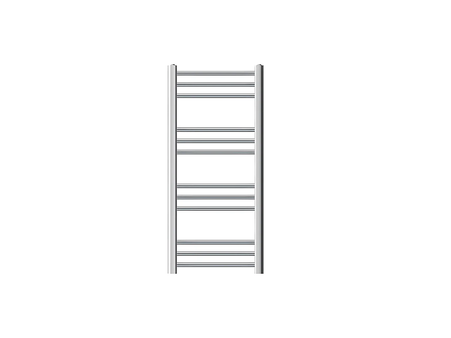 ECD Germany Radiador toallero de baño - 400 x 800 mm - Cromo - curvado - con conexión lateral - Calentador de toallas