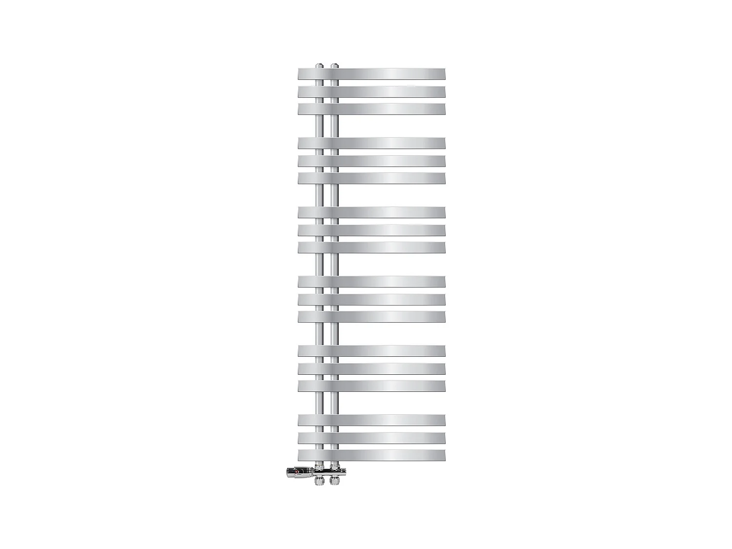 Radiatore Bagno Ferro EM 500x1400 mm Cromato Attacco Centrale Inferiore