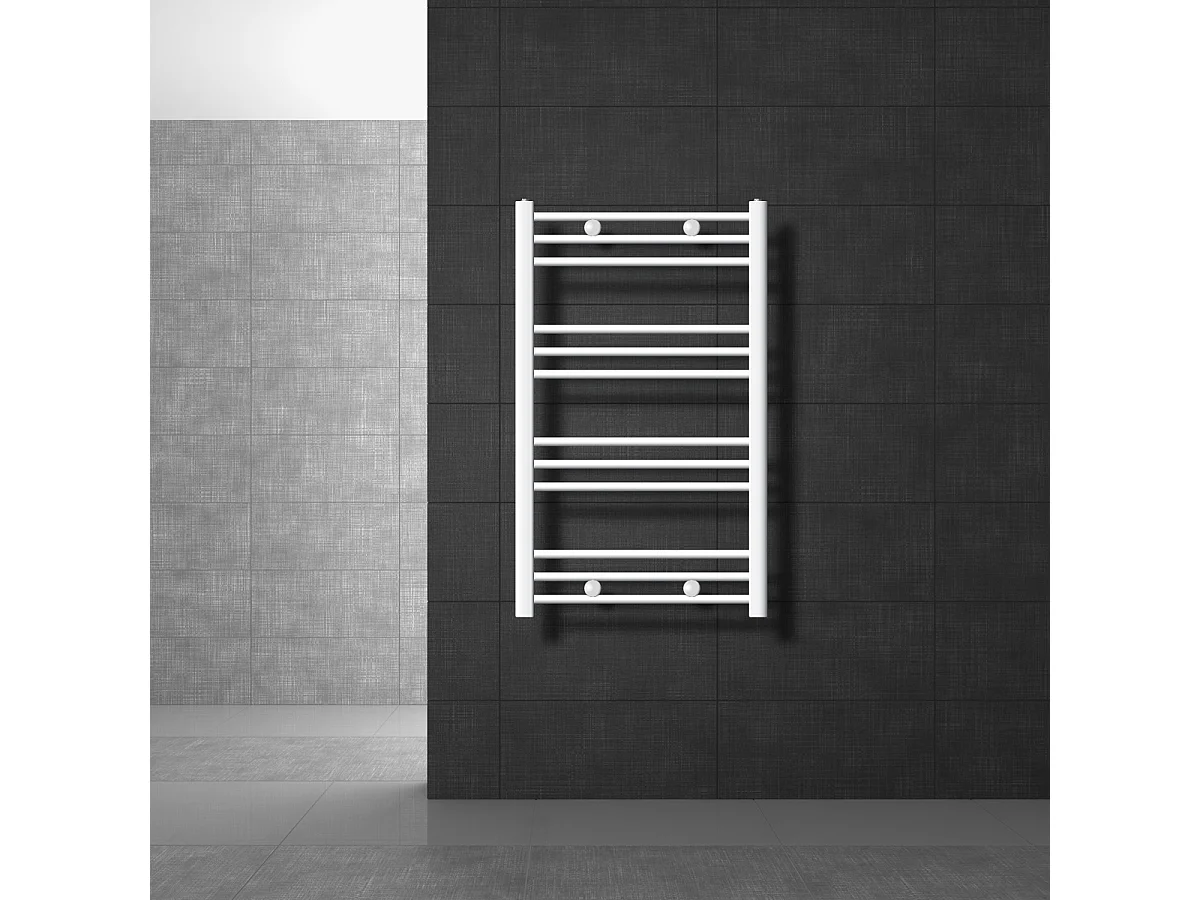 Radiatore Sahara Design, 600 x 800 mm, bianco, attacco laterale, forma dritta