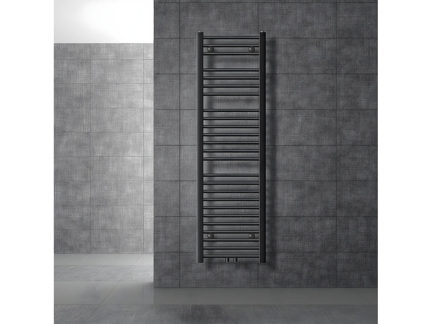 ECD Germany Radiateur de salle de bain Sahara - 400 x 1500 mm - anthracite - droit