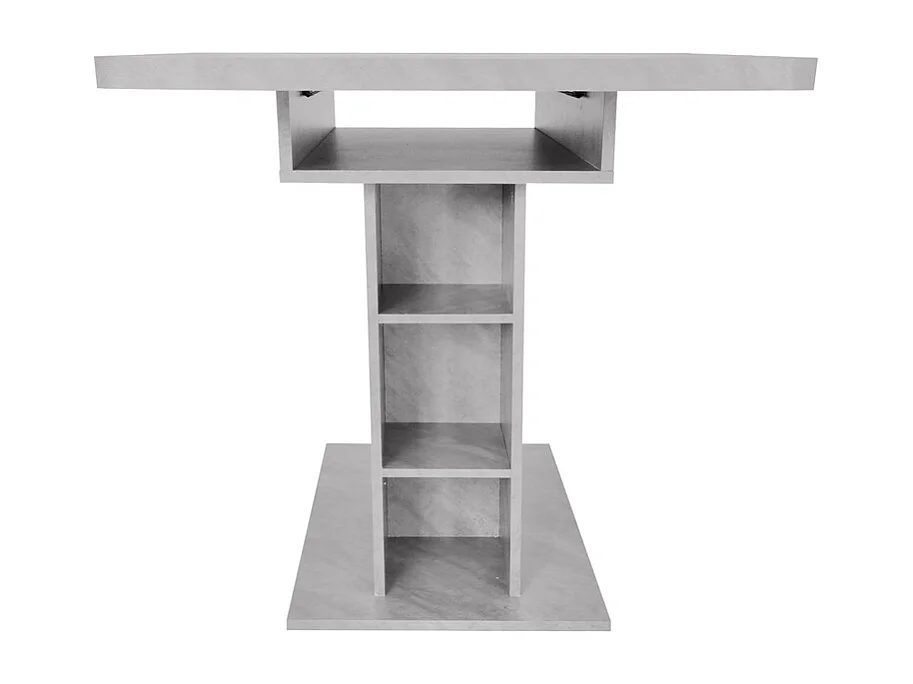 Table à manger moderne extensible avec rangement en dessous - Gris