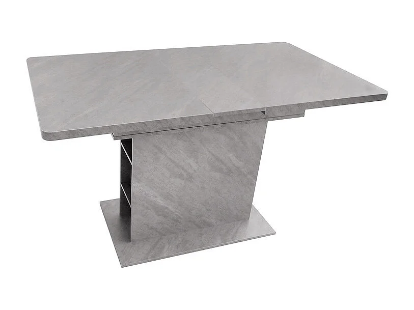 Table à manger moderne extensible avec rangement en dessous - Gris