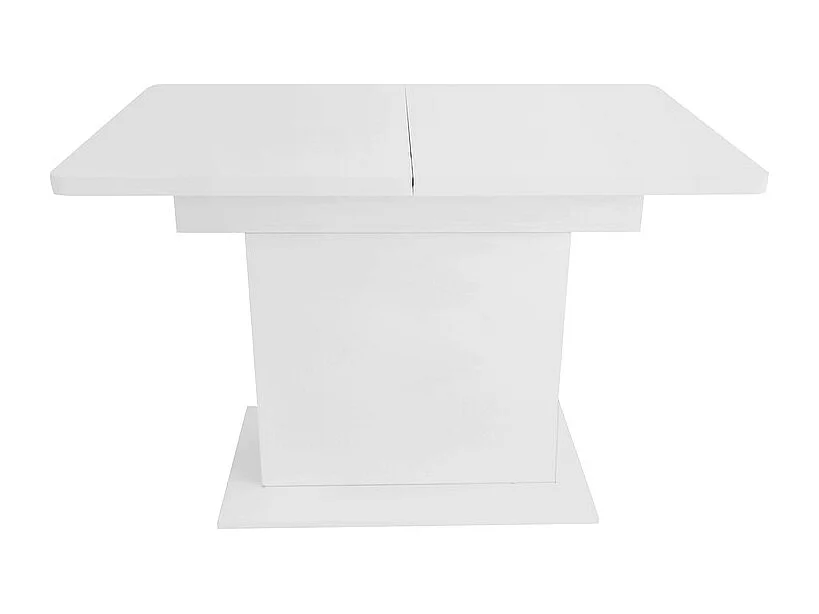 Table à manger moderne extensible avec rangement en dessous - Blanc