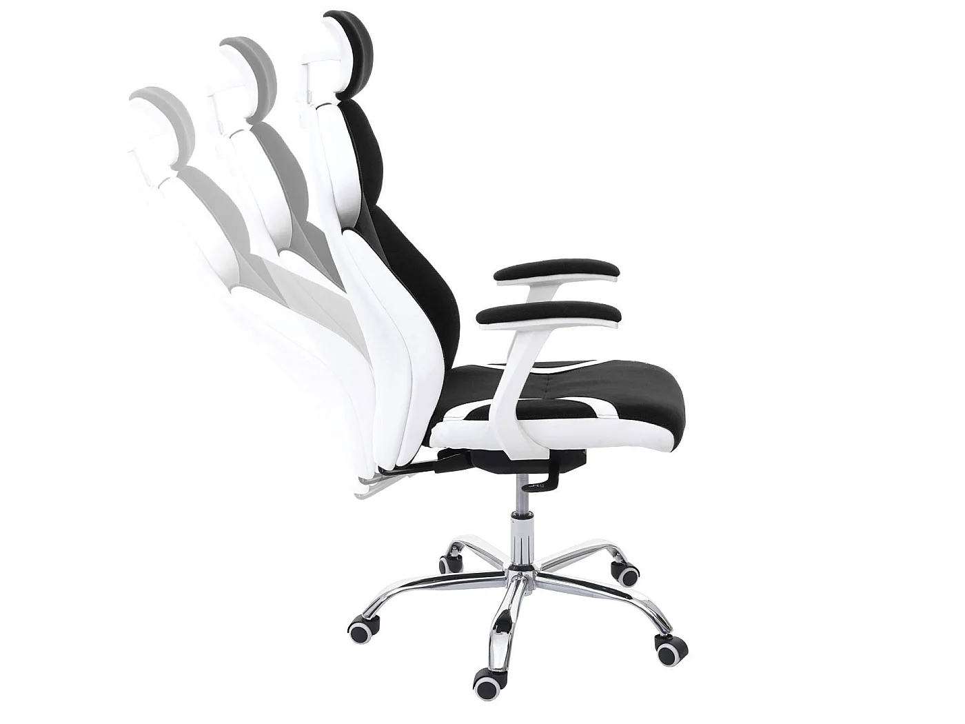 Bureaustoel MCW-F12,  zwart/wit