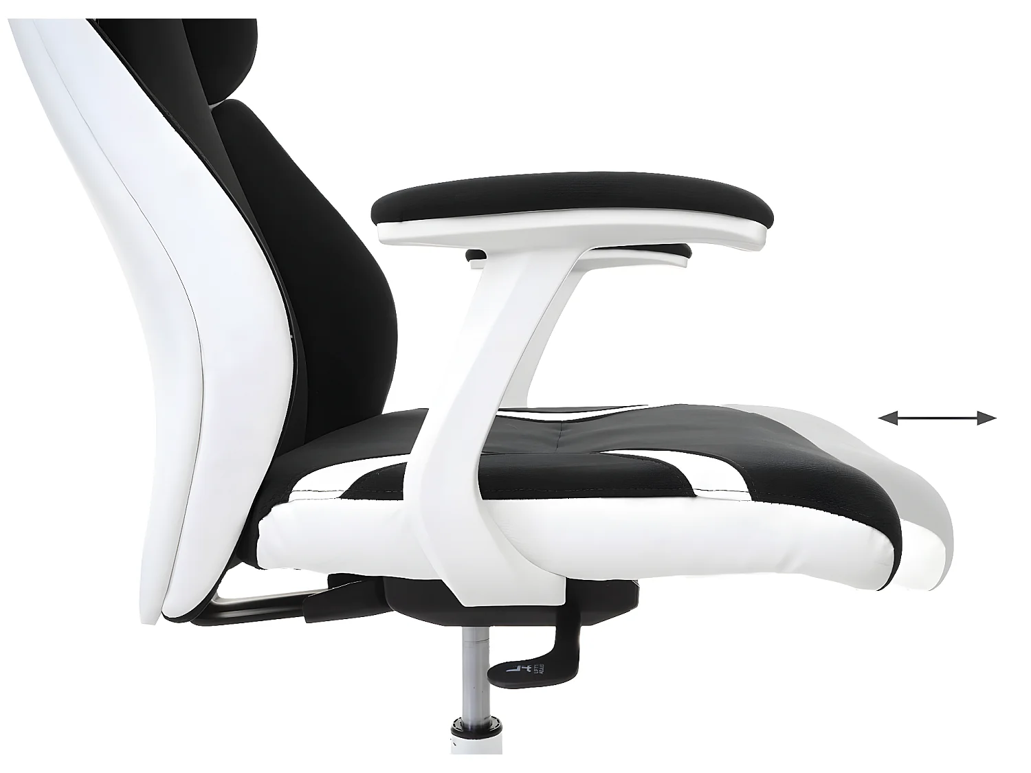 Bureaustoel MCW-F12,  zwart/wit