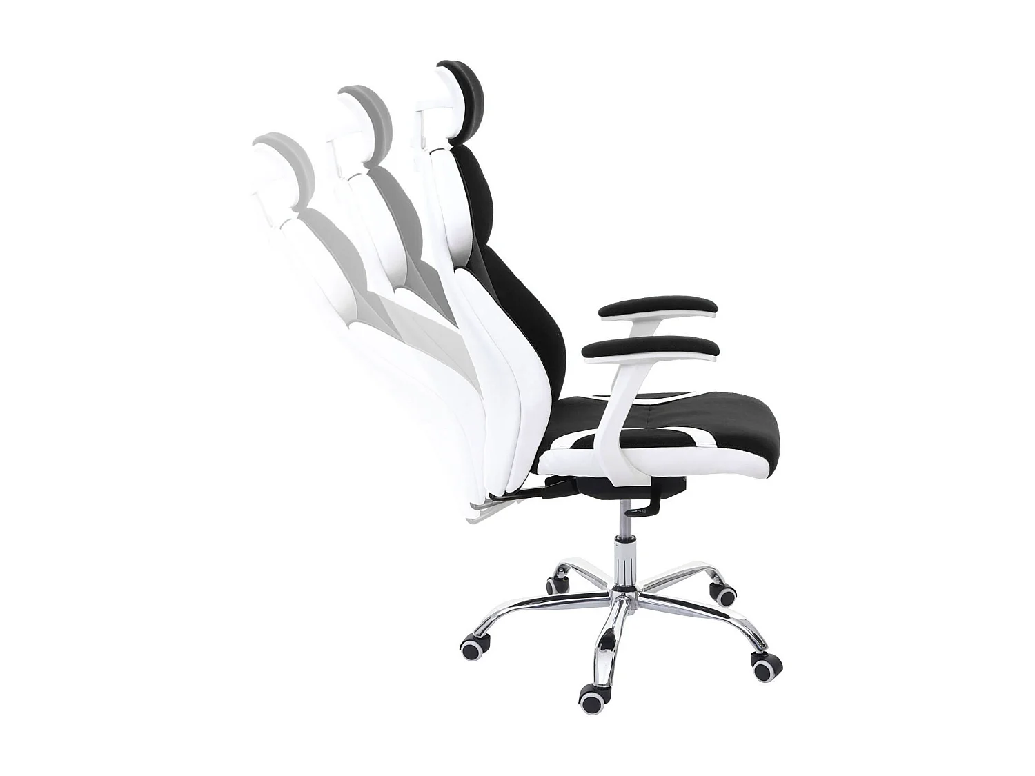 Bureaustoel MCW-F12,  zwart/wit