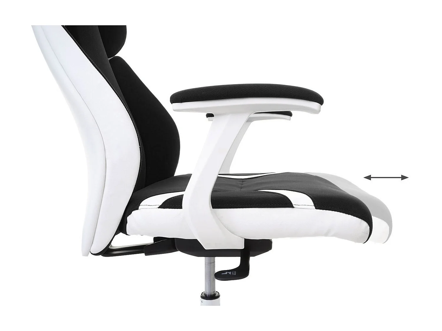Bureaustoel MCW-F12,  zwart/wit
