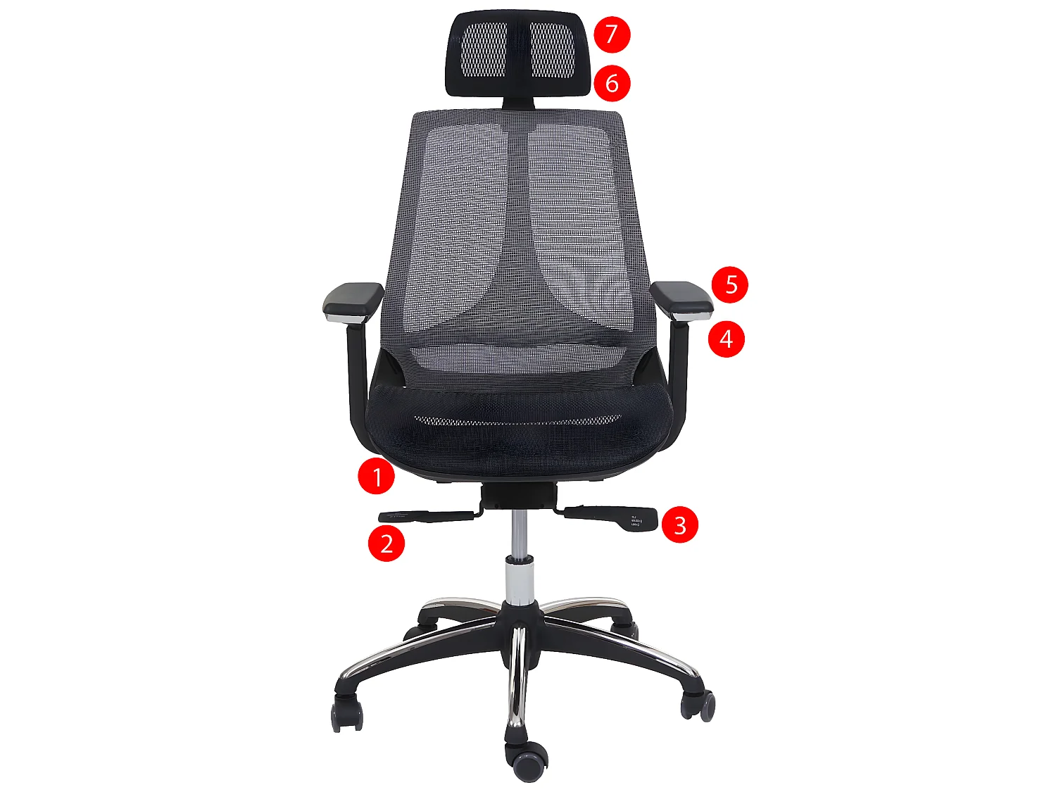 Bureaustoel MCW-A59,  zwart/grijs