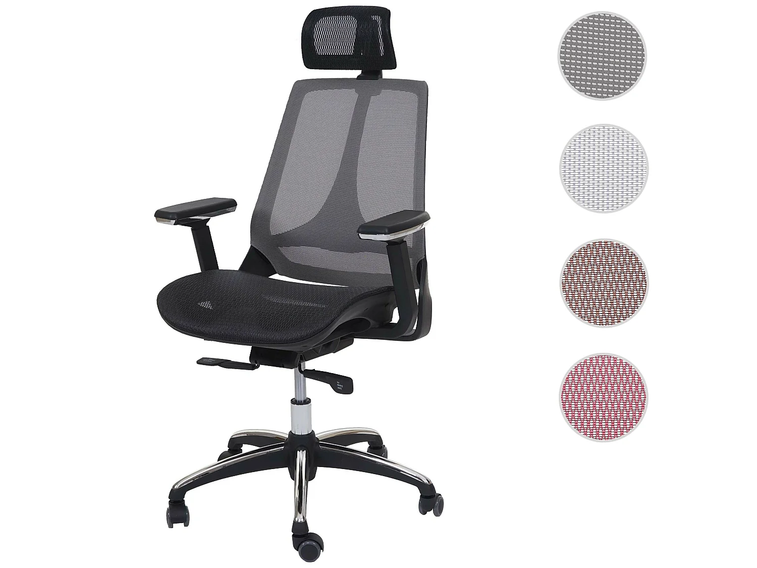 Bureaustoel MCW-A59,  zwart/grijs