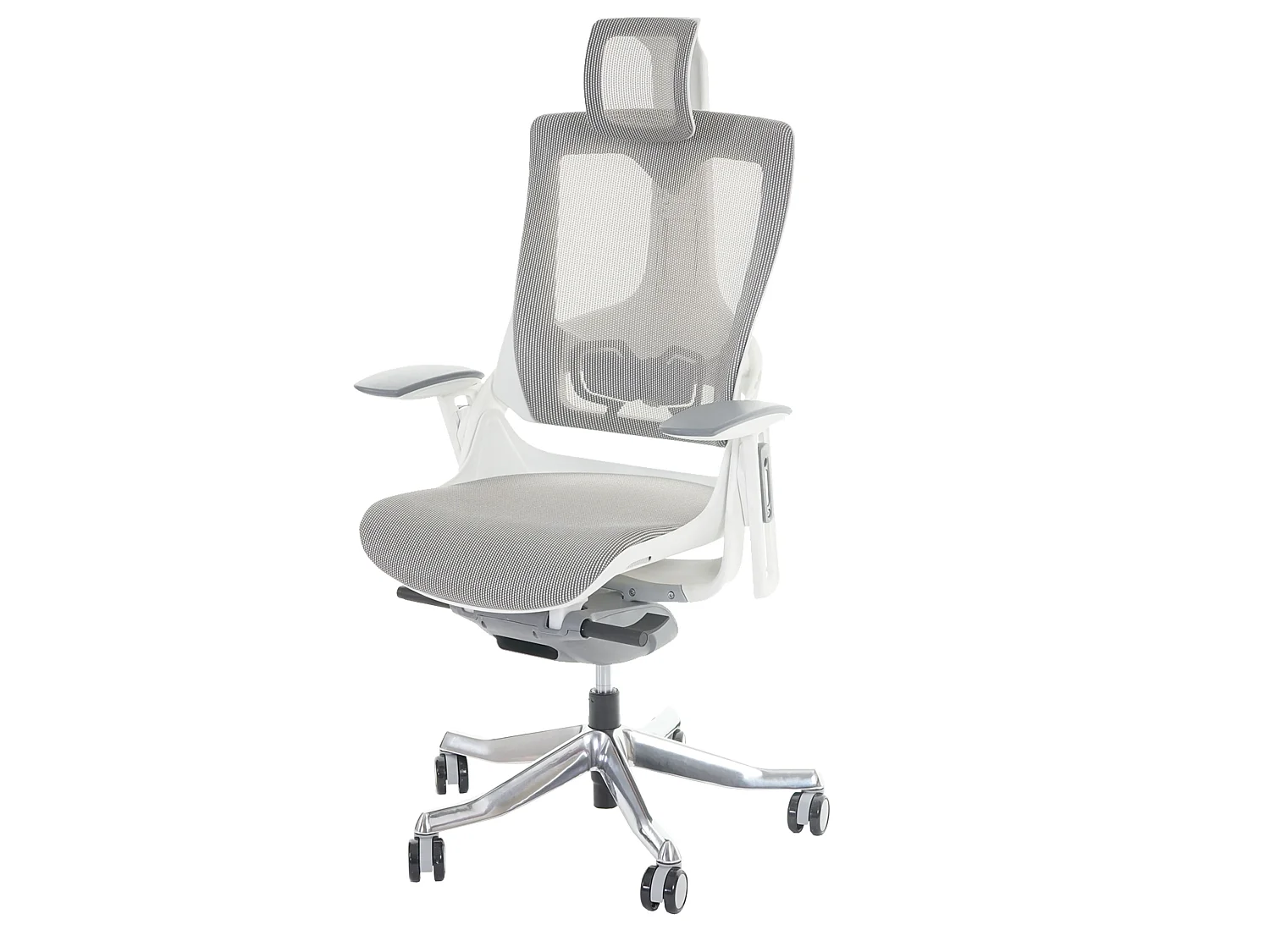 Krzesło biurowe MERRYFAIR Adelaide,  biało-szary