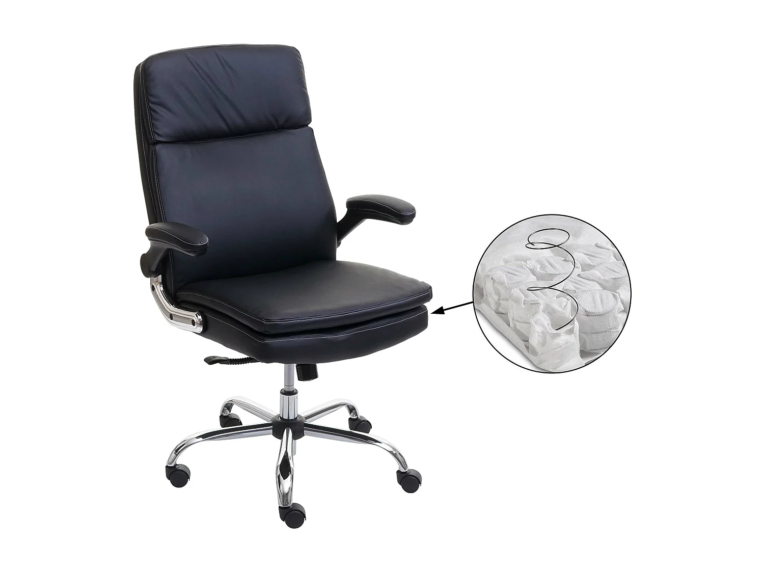 Chaise de bureau MCW-F83,  noir