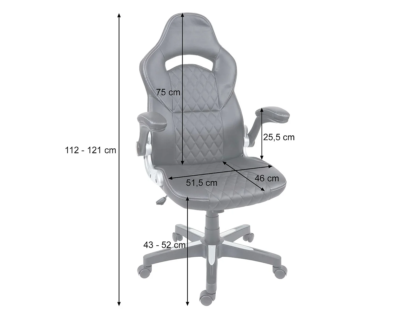 Chaise de bureau MCW-F87,  blanc