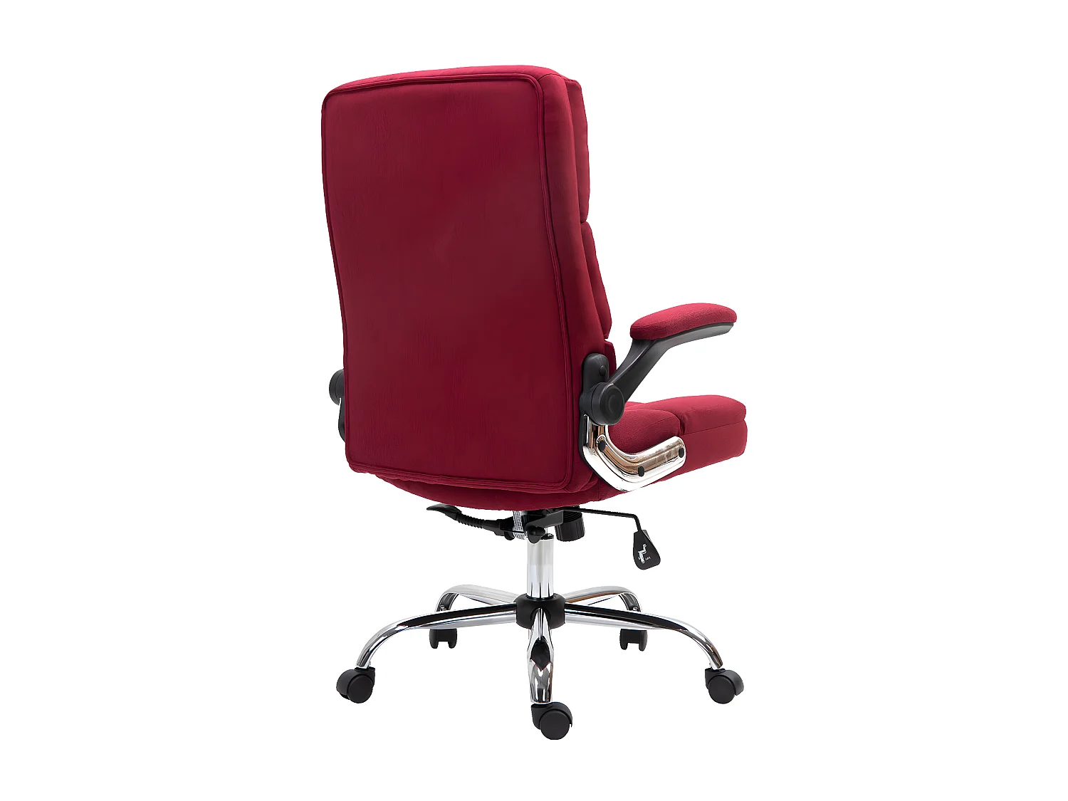 Chaise de bureau MCW-J21,  tissu/textile rouge-vin