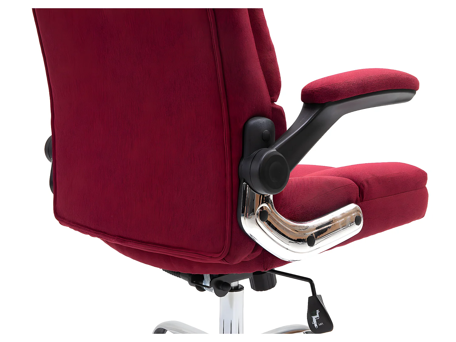 Chaise de bureau MCW-J21,  tissu/textile rouge-vin