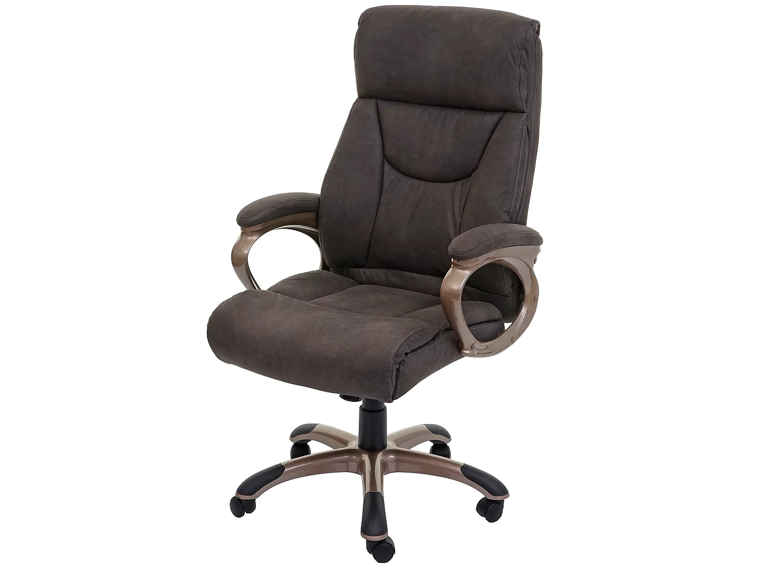 Chaise de bureau Denver,  aspect daim gris foncé