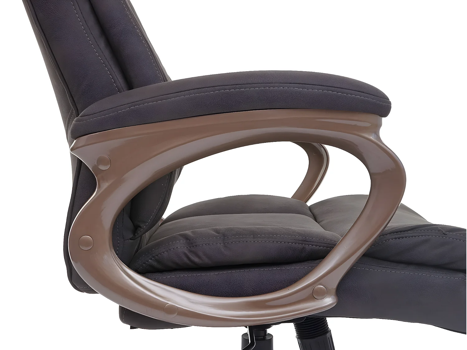 Chaise de bureau Denver,  aspect daim gris foncé