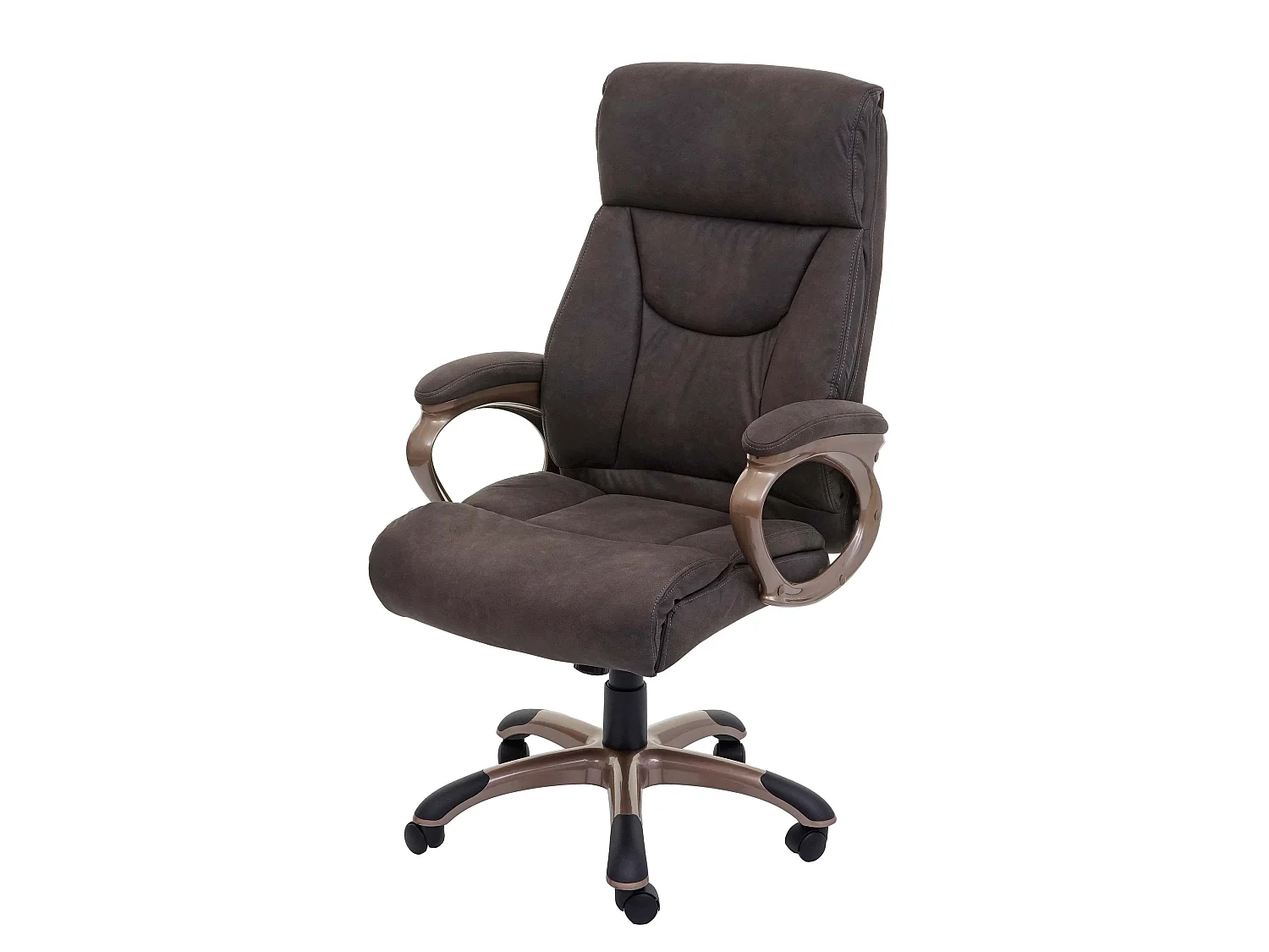 Chaise de bureau Denver,  aspect daim gris foncé