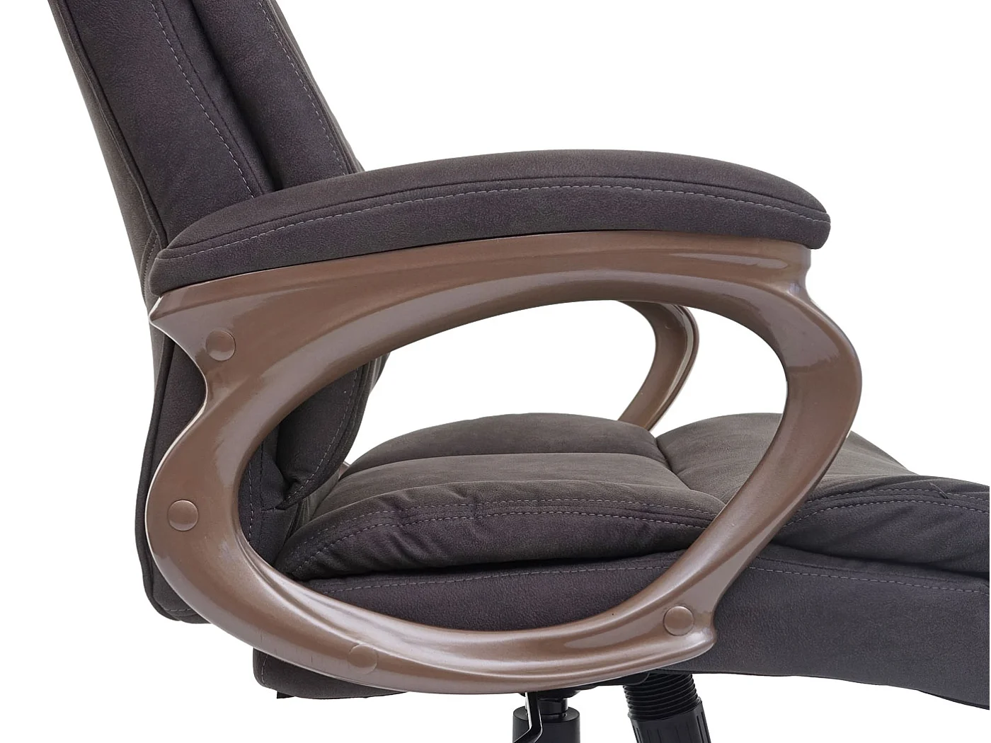 Chaise de bureau Denver,  aspect daim gris foncé