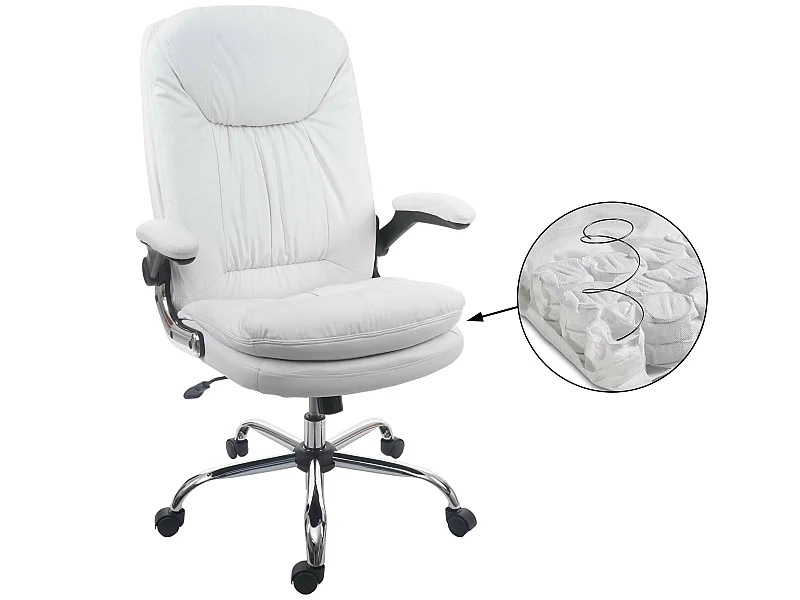 Krzesło biurowe MCW-F81,  biały