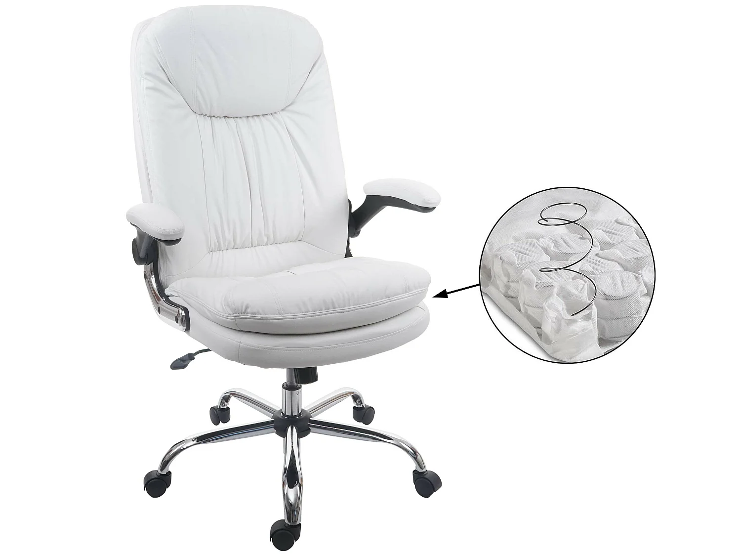 Bürostuhl MCW-F81, Weiß