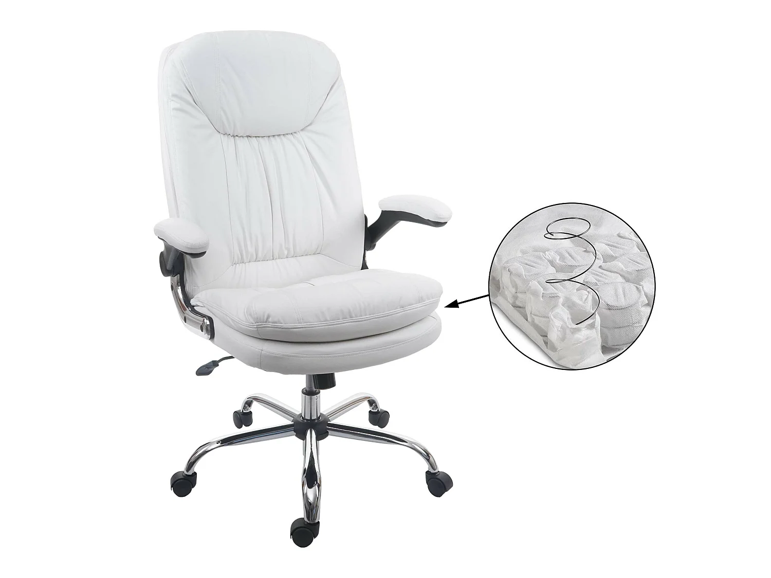 Chaise de bureau MCW-F81,  blanc