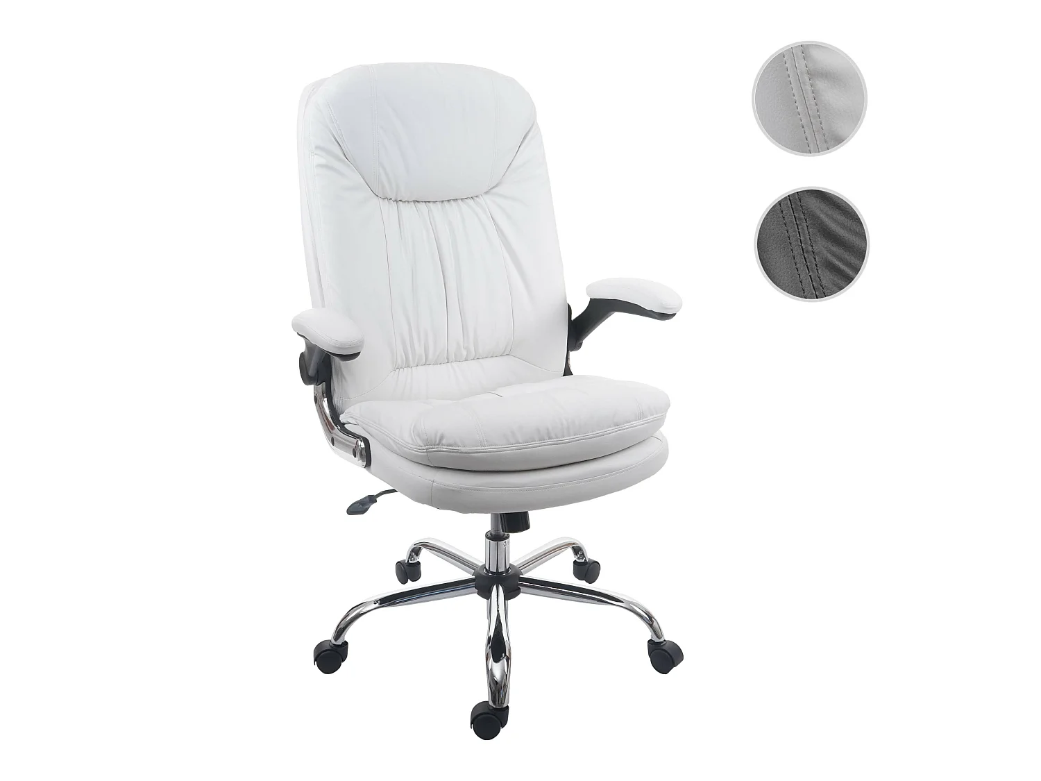 Chaise de bureau MCW-F81,  blanc