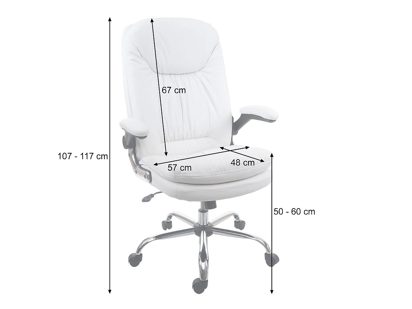 Bureaustoel MCW-F81,  wit