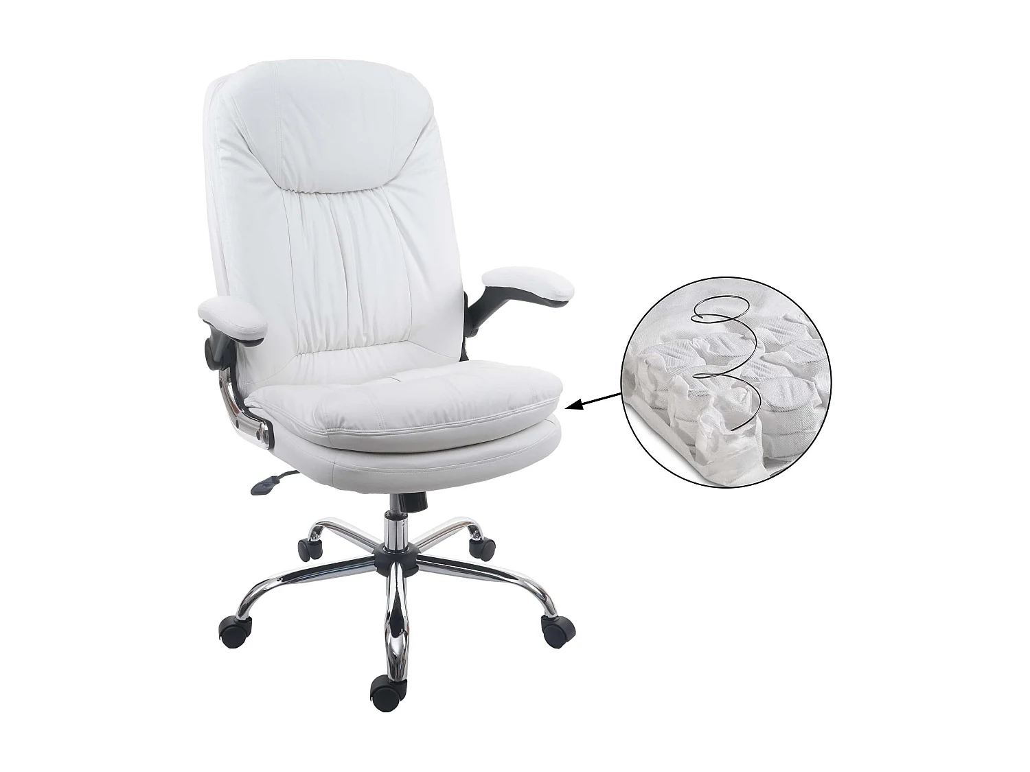 Chaise de bureau MCW-F81,  blanc