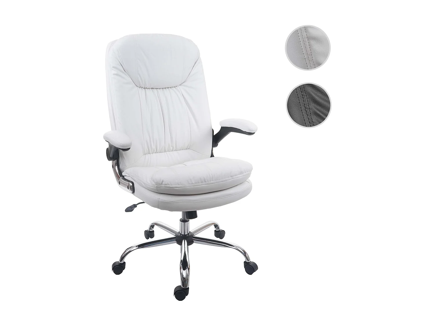 Chaise de bureau MCW-F81,  blanc