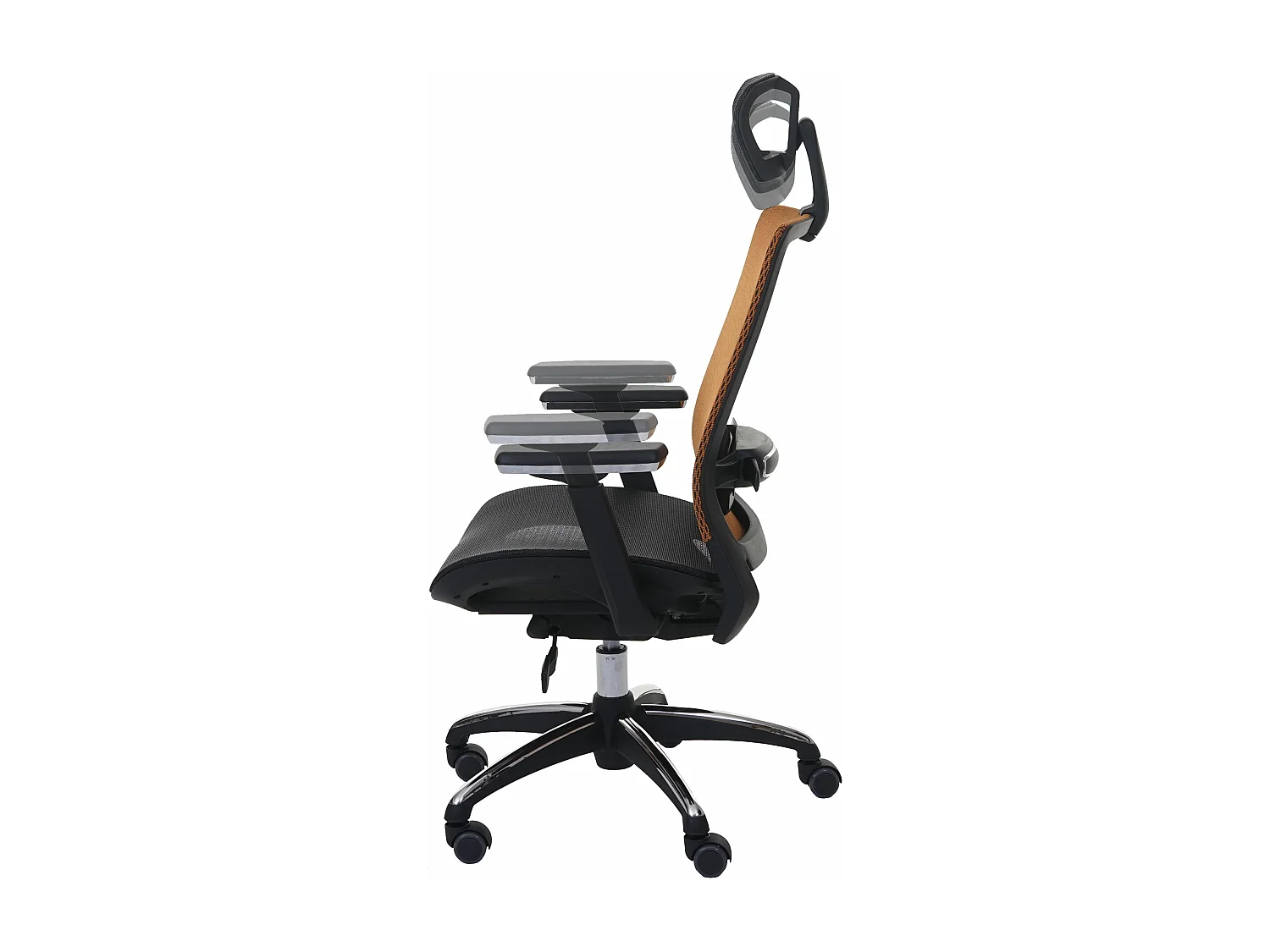 Cadeira de escritório MCW-A20,  preto/laranja