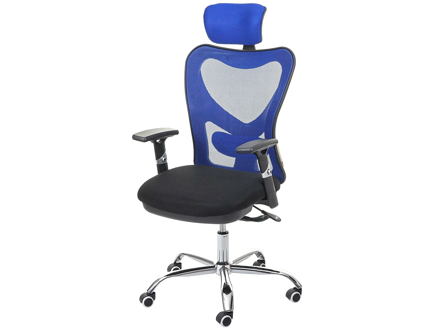 Bureaustoel MCW-F13,  zwart/blauw