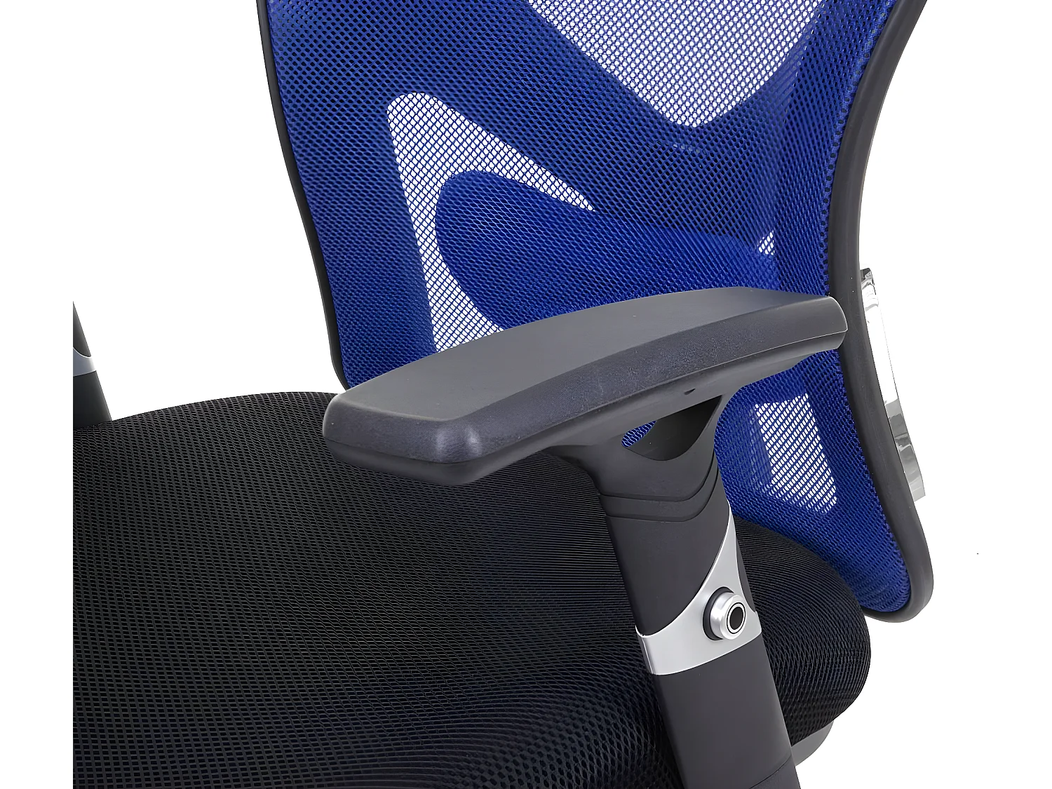 Bureaustoel MCW-F13,  zwart/blauw