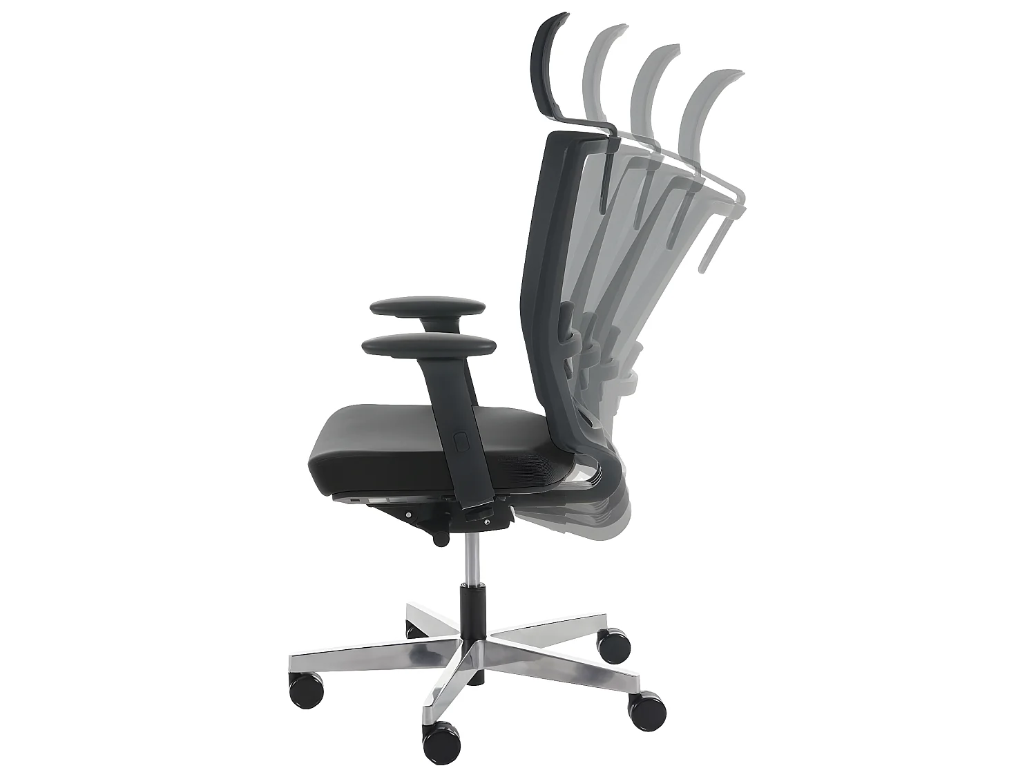 Chaise de bureau MERRYFAIR Karlstad,  noir avec appui-tête