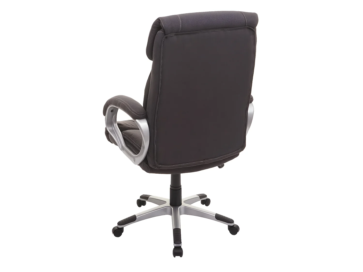 Chaise de bureau MCW-A71,  imitation daim, gris foncé