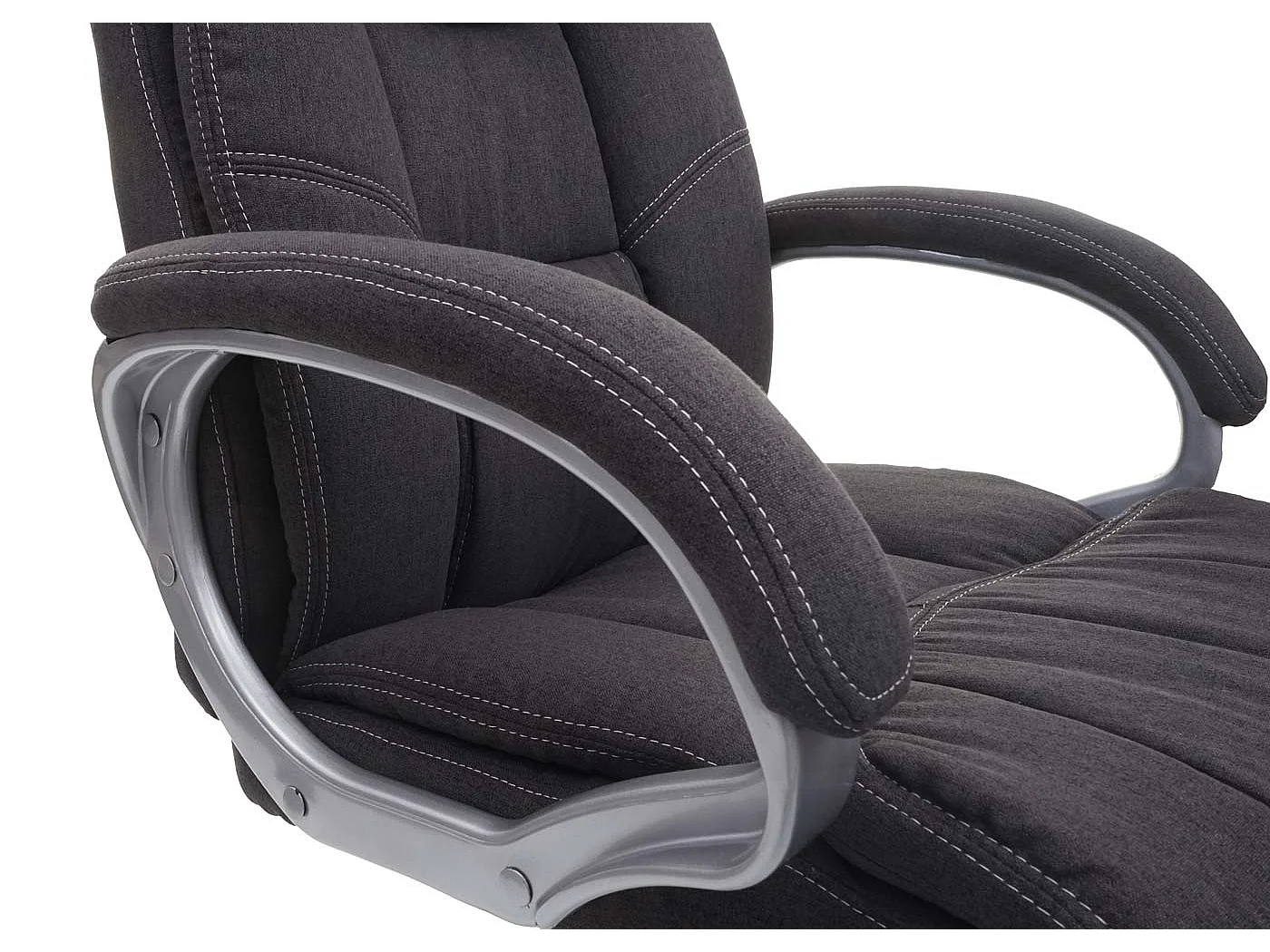 Chaise de bureau MCW-A71,  imitation daim, gris foncé