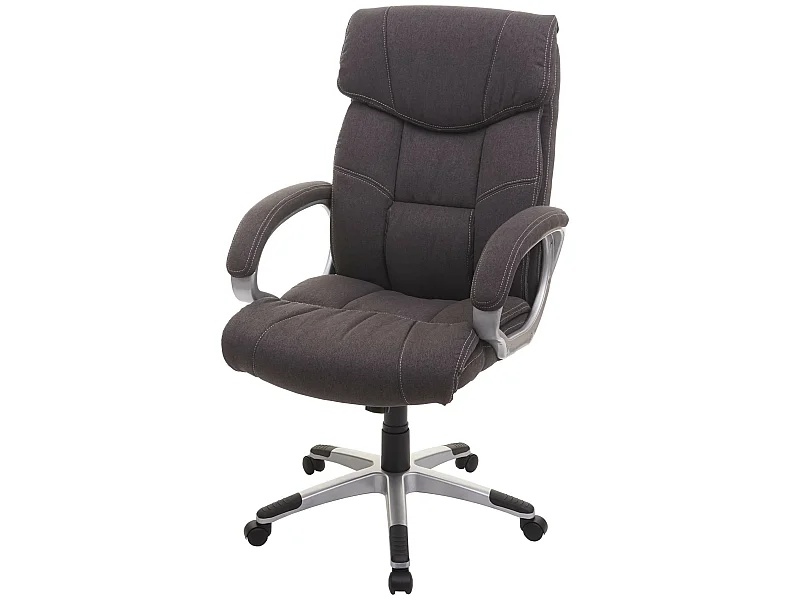 Chaise de bureau MCW-A71,  imitation daim, gris foncé