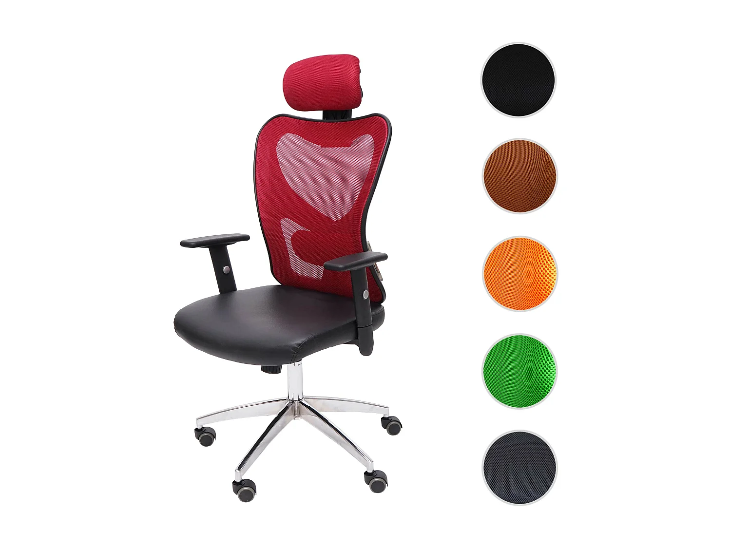 Silla de despacho profesional Pamplona,  rojo