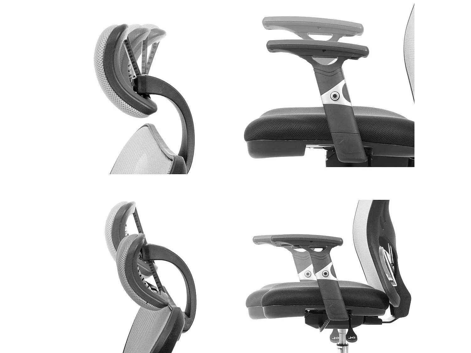 Bureaustoel MCW-F13,  zwart/grijs